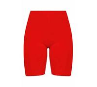 FASHION MY LOVE Womens Cycling Style Cotton Dancing Shorts Ladies Stretchy Above Knee Shorts Active Sport Shorts Leggings Hot Pants Yoga Sports Short Size UK 8 to 22 Red