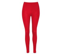FASHION MY LOVE Womens Plain Stretchy Viscose Leggings Ladies Viscose Soft Elasticated Waist Leggings Ladies Full Length Legging for Gym and Casualwear Sizes UK 8-26 Red