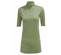 FASHION MY LOVE Womens Turtle Roll Neck Jumper Ladies Short Sleeves Roll Neck Jumper Plain High Neck Top Casual Wear Stretch Fitted Top T-Shirt Khaki