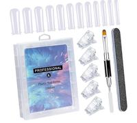 Fashion Nails Extension Set for Beginners Clear False Nails Tips Nails File Acrylic Painting Brush Manicure Art Tool
