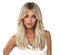 Fashion Natural Curly Beautiful Wig - Wave Gradient Blonde Hair,Natural Wavy Blonde Wigs | Longly Rucly Ombre Blonde Wig Synthetic Cosplay Hair 20 Inch For