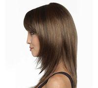 Fashion Natural Light Brown Straight Wig for Women Elegant Wigs Middle Length Hair