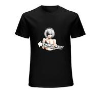 Fashion Nier Automata 2B Continued T-Shirts for Men Yorha 2B Game Humor 100% Cotton Tees Short Sleeve T Shirts Birthday Gift Black L