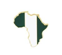Fashion Novelty Brooches Africa Nigeria Map Ethnic Flag Hip Hop Oil Drop Badge Pin Buckle World Map Brooch For Women And Men Charm Jewelry Patriot Clothing Bag Accessories,Yellow,As Shown