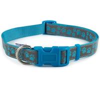 Fashion Nylon Adjustable Collar Blue Paw 30-50cm Sz2-5