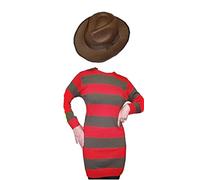Fashion Oasis Horror Style Ladies Costume Red Striped Jumper Halloween Fancy Dress Sizes Small/Medium, Medium/Large, Large/XLarge & XXL (S/M (Chest Size 36 inches),