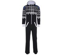 Fashion Oasis Kids Boys Girls Aztec Hooded Onesie All in ONE Jumpsuit Size 7-14YRS (13/14 Years, Black)