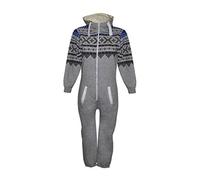 Fashion Oasis Kids Boys Girls Aztec Hooded Onesie All in ONE Jumpsuit Size 7-14YRS (5/6, Silver Grey)