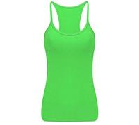 Fashion Oasis Ladies Plain Sleeveless Vest Top UK Sizes 8-16 Neon Green