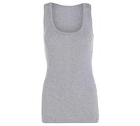 Fashion Oasis Ladies Summer Fitted Ribbed Stretchy Plus Size Top T-Shirt Silver Grey