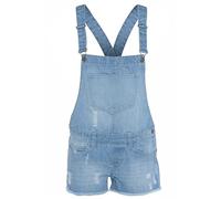 Fashion Oasis Ladies Women's Summer Stretch Denim Jumpsuit Shorts Jumpsuit Sizes 8, 10, 12, 14 & 16, Light wash, 14
