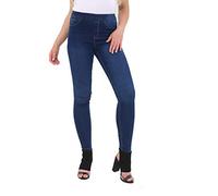 Fashion Oasis New in Women's Ladies Stylish Elasticated Waist Denim Skinny Jegging Jeans with Pockets in Light Blue and Dark Blue UK Sizes 8, 10, 12 & 14 (UK Size 10, Dark Blue)