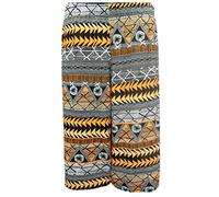 Fashion Oasis Women's Elasticated 70's Wide Leg Culottes Shorts Knee Length Palazzo Plus Size 8-10, 12-14, 16-18, 20-22, 24-26, 28-30-30 (UK Size 24-26, Orange Aztec)