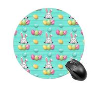 Fashion Office Work Mouse Pad, Multi Functional Comfy Non Slip Mousepad, Portable Smooth Mouse Pads For Travel, Business, Wooden Easter Eggs Bunny Rabbit