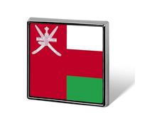 Fashion Oman Flag Brooches And Pins Charm Chic Square/Circle/Heart-Shaped Friendship Flag Buttons Badges, Vintage Patriotic Jewellery Clothes Scarf Accessories Gift