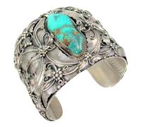 Fashion Opening Bangle Cuff Wide Bracelet Bridesmaid Jewelry (Silver, One Size)