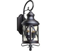 Fashion Outdoor Retro Kerosene Lamp Wall Mount Porch Lights Waterproof Transparent Glass Lampshade Patio Garage Lamp, Pendant Light