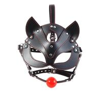 Fashion Party Fox Half-Face Leather Mask with Adjustable Eye Covers, Unique Carnival Dance Party Accessory-UKRT04 (Style A)