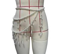 Fashion Pearls Waistband With Tassels Adjustable Belly Chain Belt For Women For Parties And Beach Outings Women Accessories