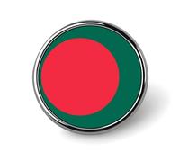 Fashion People’S Republic Of Bangladesh Flag Brooches And Pins Charm Chic Square/Circle/Heart-Shaped Friendship Flag Buttons Badges, Vintage Patriotic Jewellery Clothes Scarf Accessories Gift