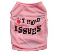 Fashion Pet Vest Summer Breathable Comfortable Text Pattern Clothing for Dogs and Cats (L)