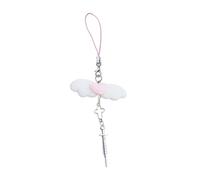 Fashion Phone Rope Keychain Lovely Angel Wing Pendant Phone Strap Charm Keychain Accessories Bag Purse Decoration for Women, フリーサイズ