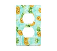 Fashion Pineapple Electrical Outlet Covers, Standard Size 1-Gang 4.50" X 2.76", Unbreakable Polycarbonate Thermoplast