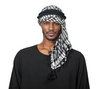Fashion Plaid Shemagh Scarf Men's Headscarf with Fringe Arafat Women Classic Arabic Keffiyeh Scarf Desert Arab Turban Bandana Breathable Soft Muslim Hijab Middle East Shawl Wrap Headwear Head Cover