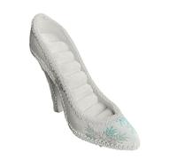 Fashion Plush Jewelry Display Stand High Heel Shoe Shape Earring Necklace Ring Rack Show Window Display Jewelry Holder