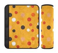 Fashion Polka Dot Marigold 2 Pack seat Belt Shoulder Pads Release Stress to Your Neck and Shoulders for Auto funda para cinturón de carro