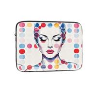 Fashion Polka Dots Printed Laptop Sleeve 10-17 Inch, Shockproof Protective Case Universal Fit for MacBook/Tablet (Fashion Prints F,15 inches)