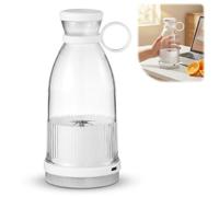 Fashion portable blender for Shakes and Smoothies - portable juicing and blending cup, USB rechargeable personal blender, perfect for travel, fitness, and outdoor activities (White)