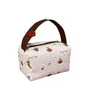 Fashion Portable Cosmetic Washing Bag, Cartoon Small Bear Travel Storage Bag, Large-Capacity Toiletry Makeup Case Girls Handbag