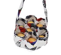 Fashion Print Canvas Eggs Collection Bag Holder Basket With Cushioned Bottom For Chicken And Duck Eggs Home And Farm Use Gathering Holder Bag