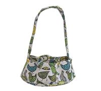 Fashion Print Canvas Eggs Collection Bag Holder Basket With Cushioned Bottom For Chicken And Duck Eggs Home And Farm Use Gathering Holder Bag