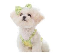 Fashion Print Dog Vest Pet Dog Clothes For Small Dogs Summer Cool Puppy Outfits Cute Bow Cat Suspender Vest Simple Pet Costumes(Yellow,XL)