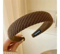 Fashion Print Lattice Sponge Vintage Elastic Hair Band Hair Hoop Headband Womens Girl Wide Side Hairband Female Hair Accessories