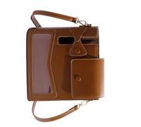 Fashion PU Handbag for Women Compact Water Surface Suitcase Crossbody Bottle Cup Holder Bag Everyday Multifunctional Crossbody Bottle Bag, brown, Einheitsgröße