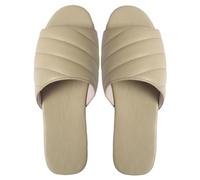 Fashion PU Leather Flat Slippers Women Men Indoor Open Toe Casual Easy To Clean Non Slip House Shoes For Office Bedroom Living Room Guests Visitor