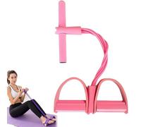 Fashion Puller Exercise, 8 Tube Pedal Resistance Device Detachable and Adjustable Pedal Resistance Device, Stretching Workout Fitness Bands for Arm Weights Exercise Equipment (pink)