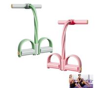Fashion Puller Exercise, 8-Tube Pedal Resistance Device-Detachable and Adjustable Pedal Resistance Device, Get fit Fast with just 10 Minutes for Daily Home Workouts (Green+Pink)