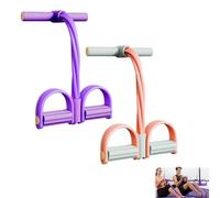 Fashion Puller Exercise, 8-Tube Pedal Resistance Device-Detachable and Adjustable Pedal Resistance Device, Get fit Fast with just 10 Minutes for Daily Home Workouts (Purple+Orange)