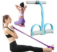 Fashion Puller Exercise, 8 Tube Pedal Resistance Device, Resistance Band for Full Body Workout, Elastic Pull Rope, Arm Chest Back Muscle Toning, Portable Fitness Equipment for Men Women (Blue B)
