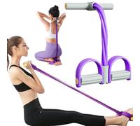 Fashion Puller Exercise, 8 Tube Pedal Resistance Device, Resistance Band for Full Body Workout, Elastic Pull Rope, Arm Chest Back Muscle Toning, Portable Fitness Equipment for Men Women (Purple B)