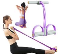 Fashion Puller Exercise, 8 Tube Pedal Resistance Device, Resistance Band for Full Body Workout, Elastic Pull Rope, Arm Chest Back Muscle Toning, Portable Fitness Equipment for Men Women (Purple C)