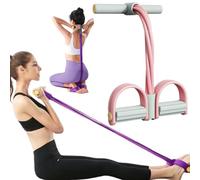 Fashion Puller Exercise, 8 Tube Pedal Resistance Device, Resistance Band for Full Body Workout, Elastic Pull Rope, Arm Chest Back Muscle Toning, Portable Fitness Equipment for Men Women (Pink B)