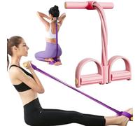 Fashion Puller Exercise, 8 Tube Pedal Resistance Device, Resistance Band for Full Body Workout, Elastic Pull Rope, Arm Chest Back Muscle Toning, Portable Fitness Equipment for Men Women (Pink A)