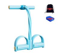 Fashion Puller Exercise Bands with Handles, 8-Tube Pedal Resistance Device, Detachable and Adjustable Pedal Resistance Device (Blue)