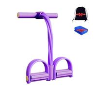 Fashion Puller Exercise Bands with Handles, 8-Tube Pedal Resistance Device, Detachable and Adjustable Pedal Resistance Device (Purple)
