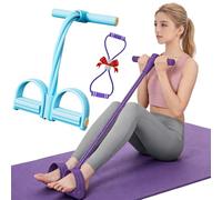 Fashion Puller Exercise, Upgrade 8-Tube Pedal Resistance Device, Multifunction Foot Pedal Resistance Fitness Band with Handle, for Women, for Strength Training, Tummy, Waist, Arm, Leg (G,4 Tubes)